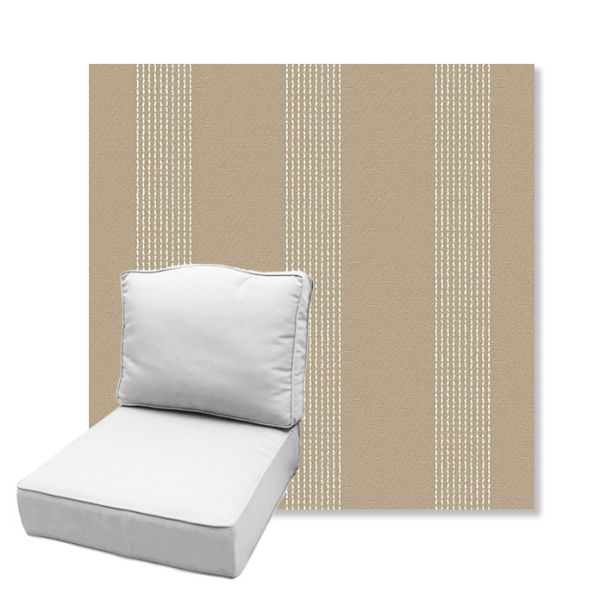 Picture of Caper Camel | Estate Back Deep Seating Outdoor Cushions - Sunbrella© Fabric