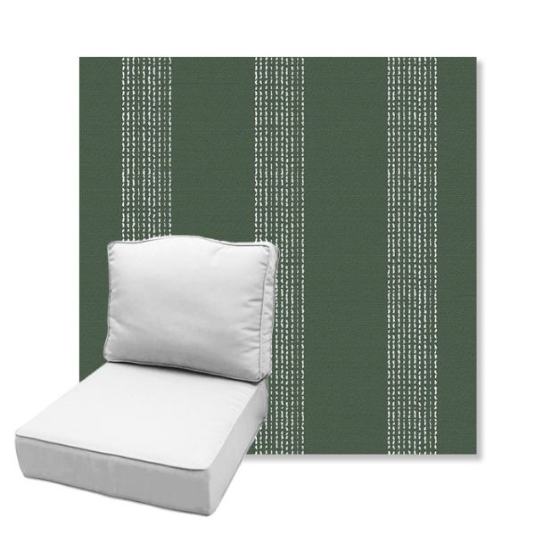 Picture of Caper Moss | Estate Back Deep Seating Outdoor Cushions - Sunbrella© Fabric