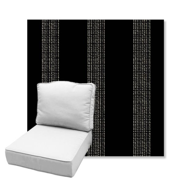 Picture of Caper Onyx | Estate Back Deep Seating Outdoor Cushions - Sunbrella© Fabric