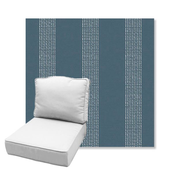 Picture of Caper Slate | Estate Back Deep Seating Outdoor Cushions - Sunbrella© Fabric