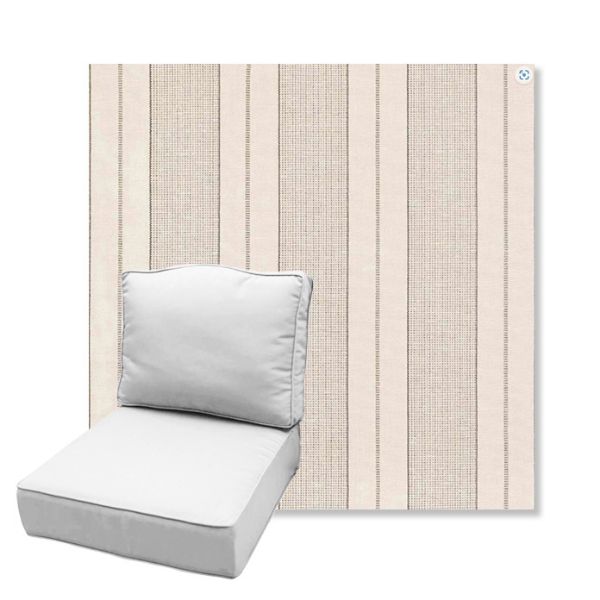 Picture of Carlo Graphite | Estate Back Deep Seating Outdoor Cushions - Sunbrella© Fabric