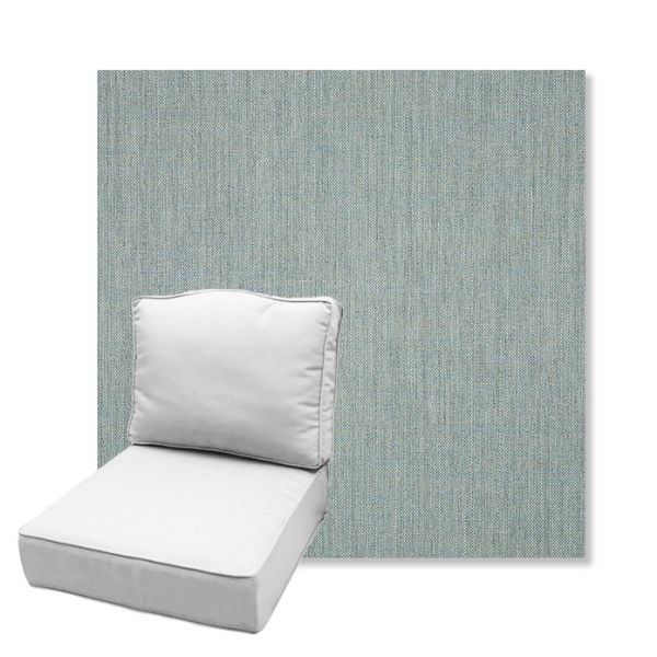 Picture of Cast Mist | Estate Back Deep Seating Outdoor Cushions - Sunbrella© Fabric