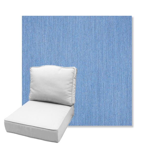 Picture of Cast Ocean | Estate Back Deep Seating Outdoor Cushions - Sunbrella© Fabric