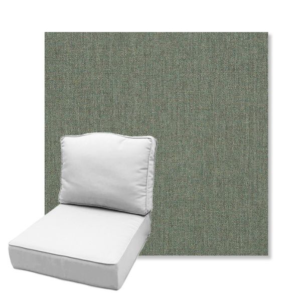 Picture of Cast Sage | Estate Back Deep Seating Outdoor Cushions - Sunbrella© Fabric