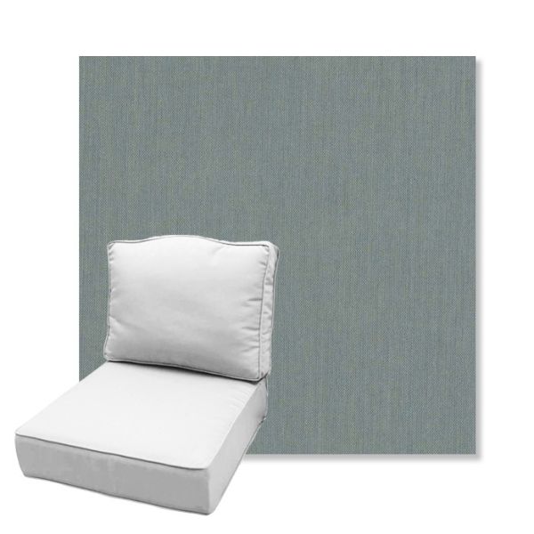 Picture of Cast Seaglass | Estate Back Deep Seating Outdoor Cushions - Sunbrella© Fabric