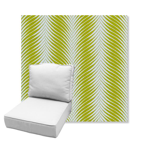 Picture of Clock Out Frond | Estate Back Deep Seating Outdoor Cushions - Sunbrella© Fabric