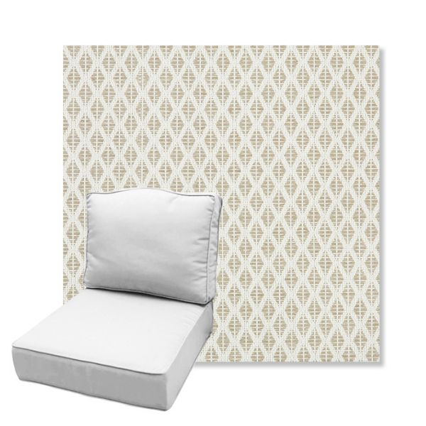 Picture of Detail Linen | Estate Back Deep Seating Outdoor Cushions - Sunbrella© Fabric