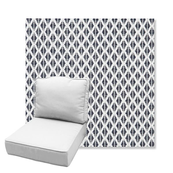 Picture of Detail Navy | Estate Back Deep Seating Outdoor Cushions - Sunbrella© Fabric