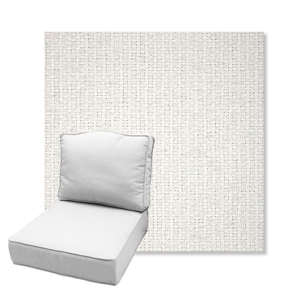 Picture of Dumont Snow | Estate Back Deep Seating Outdoor Cushions - Sunbrella© Fabric