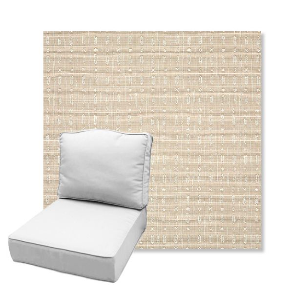 Picture of Embrace Linen | Estate Back Deep Seating Outdoor Cushions - Sunbrella© Fabric