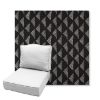 Picture of Etched Angles Char | Estate Back Deep Seating Outdoor Cushions - Sunbrella© Fabric
