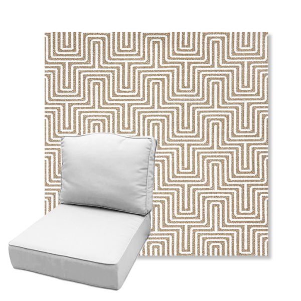 Picture of Figure Mineral | Estate Back Deep Seating Outdoor Cushions - Sunbrella© Fabric