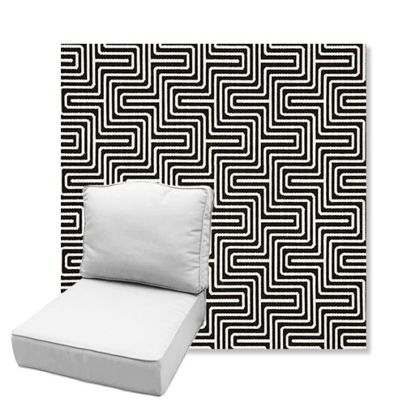 Picture of Figure Onyx | Estate Back Deep Seating Outdoor Cushions - Sunbrella© Fabric