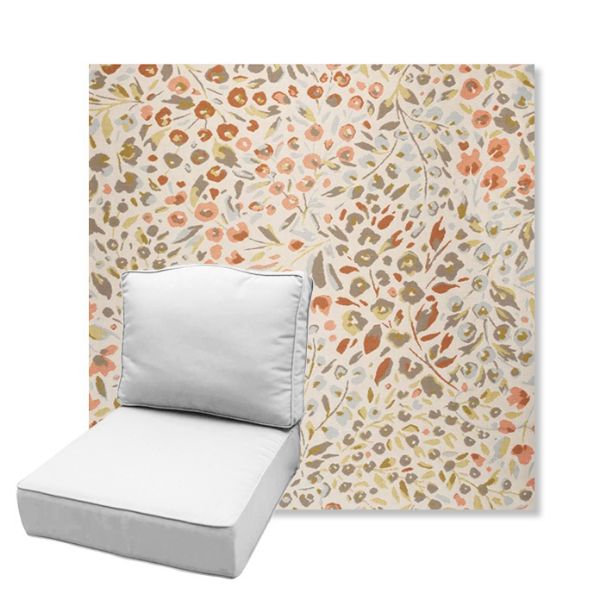 Picture of Flora Sunset | Estate Back Deep Seating Outdoor Cushions - Sunbrella© Fabric