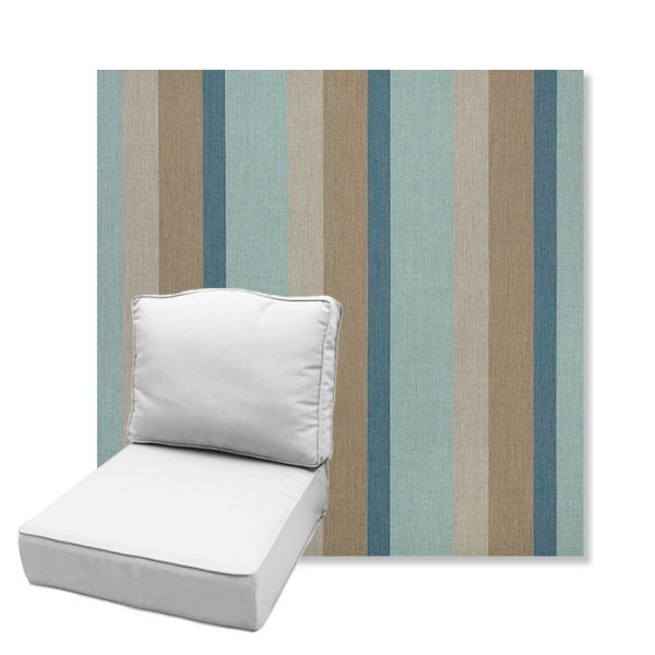 Picture of Gateway Mist | Estate Back Deep Seating Outdoor Cushions - Sunbrella© Fabric