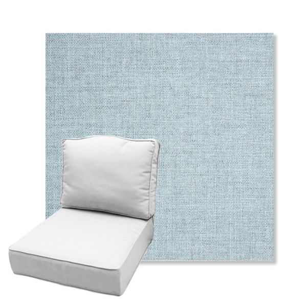 Picture of Idol Frost | Estate Back Deep Seating Outdoor Cushions - Sunbrella© Fabric
