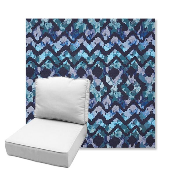 Picture of Inga Waterscape | Estate Back Deep Seating Outdoor Cushions - Sunbrella© Fabric