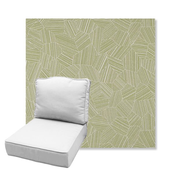 Picture of Leaf Structure Aloe | Estate Back Deep Seating Outdoor Cushions - Sunbrella© Fabric