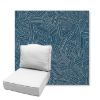 Picture of Leaf Structure Lagoon | Estate Back Deep Seating Outdoor Cushions - Sunbrella© Fabric