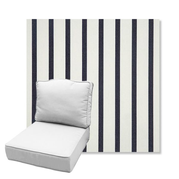 Picture of Lido Indigo | Estate Back Deep Seating Outdoor Cushions - Sunbrella© Fabric