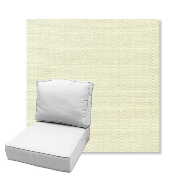 Picture of Linen Natural | Estate Back Deep Seating Outdoor Cushions - Sunbrella© Fabric