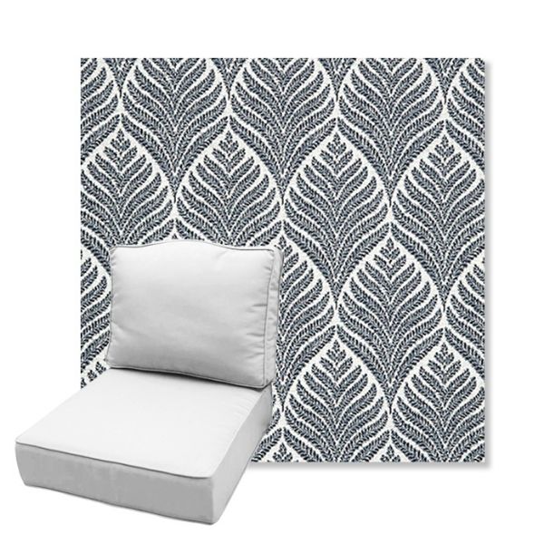 Picture of Linnaeus Indigo | Estate Back Deep Seating Outdoor Cushions - Sunbrella© Fabric
