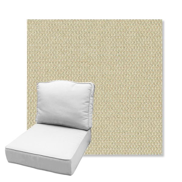 Picture of Mainstreet Putty | Estate Back Deep Seating Outdoor Cushions - Sunbrella© Fabric