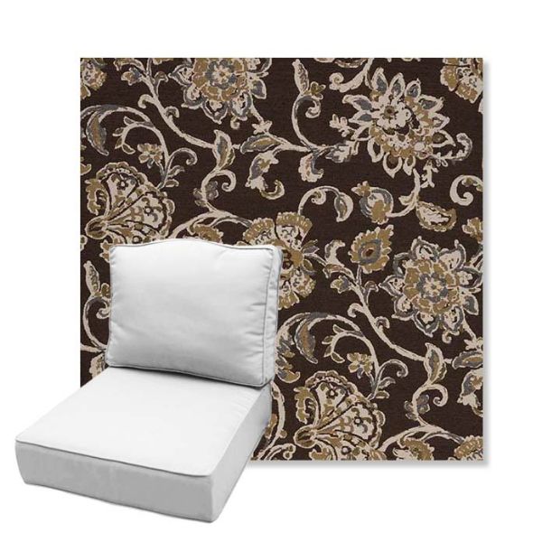 Picture of Martha Floral Garden Path | Estate Back Deep Seating Outdoor Cushions - Sunbrella© Fabric