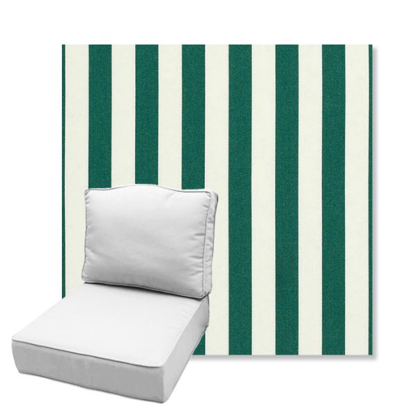 Picture of Mason Forest Green | Estate Back Deep Seating Outdoor Cushions - Sunbrella© Fabric