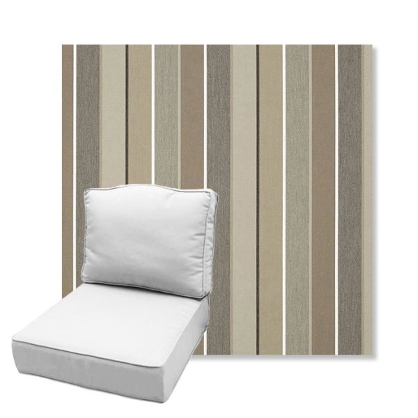 Picture of Milano Char | Estate Back Deep Seating Outdoor Cushions - Sunbrella© Fabric
