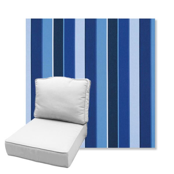 Picture of Milano Cobalt | Estate Back Deep Seating Outdoor Cushions - Sunbrella© Fabric