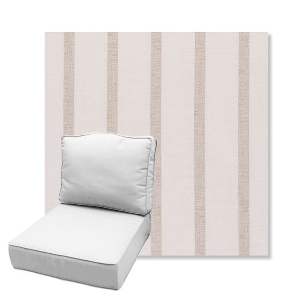 Picture of Mixi Linen | Estate Back Deep Seating Outdoor Cushions - Sunbrella© Fabric