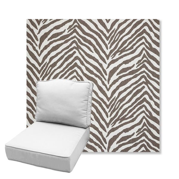 Picture of Namibia Grey | Estate Back Deep Seating Outdoor Cushions - Sunbrella© Fabric