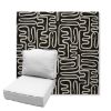 Picture of Nema Newsprint | Estate Back Deep Seating Outdoor Cushions - Sunbrella© Fabric