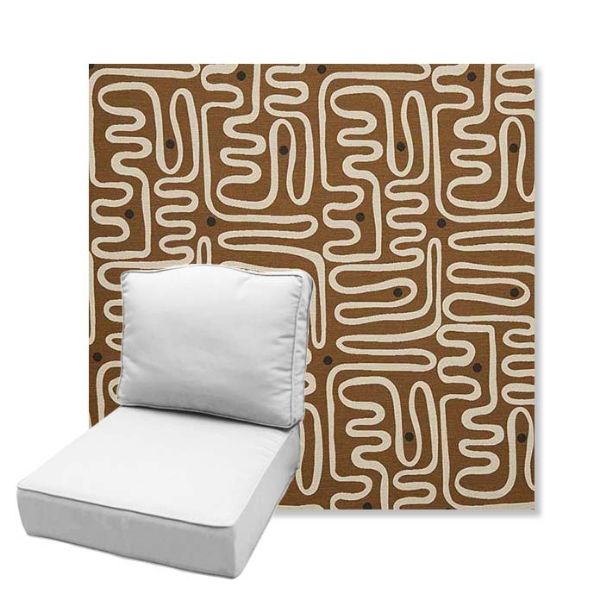 Picture of Nema Teak | Estate Back Deep Seating Outdoor Cushions - Sunbrella© Fabric