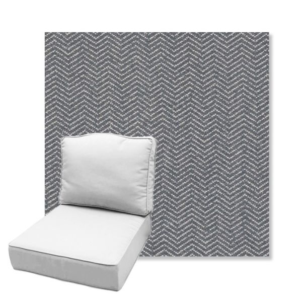 Picture of Odette Slate | Estate Back Deep Seating Outdoor Cushions - Sunbrella© Fabric