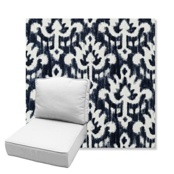 Picture of Patra Indigo | Estate Back Deep Seating Outdoor Cushions - Sunbrella© Fabric