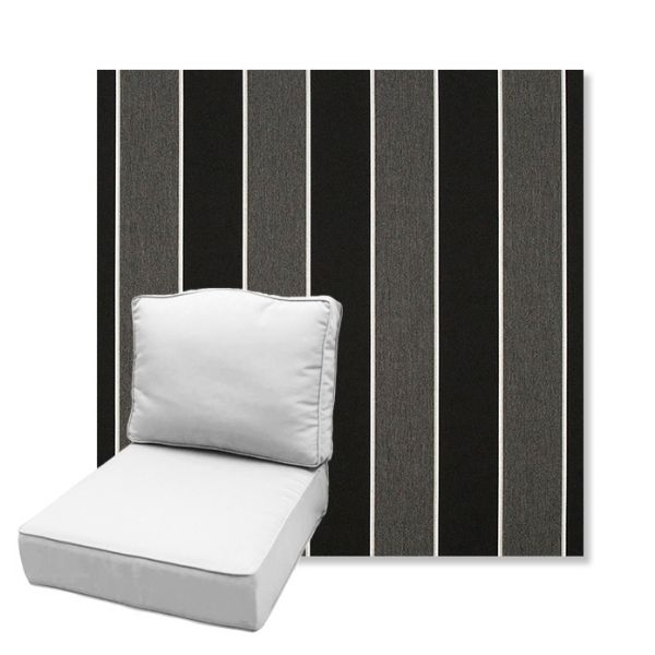 Picture of Peyton Granite | Estate Back Deep Seating Outdoor Cushions - Sunbrella© Fabric