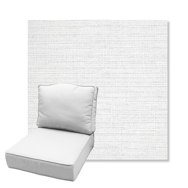 Picture of Piazza White | Estate Back Deep Seating Outdoor Cushions - Sunbrella© Fabric