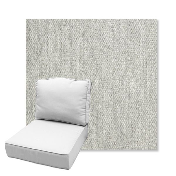 Picture of Pique Gravel | Estate Back Deep Seating Outdoor Cushions - Sunbrella© Fabric