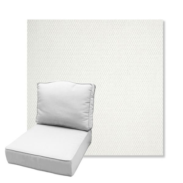 Picture of Pique Salt | Estate Back Deep Seating Outdoor Cushions - Sunbrella© Fabric