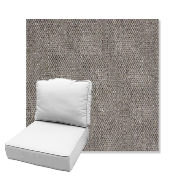 Picture of Pique Shale | Estate Back Deep Seating Outdoor Cushions - Sunbrella© Fabric