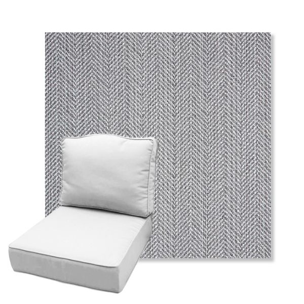 Picture of Posh Graphite | Estate Back Deep Seating Outdoor Cushions - Sunbrella© Fabric