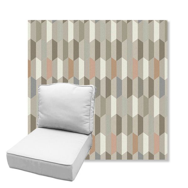 Picture of Precise Fawn | Estate Back Deep Seating Outdoor Cushions - Sunbrella© Fabric