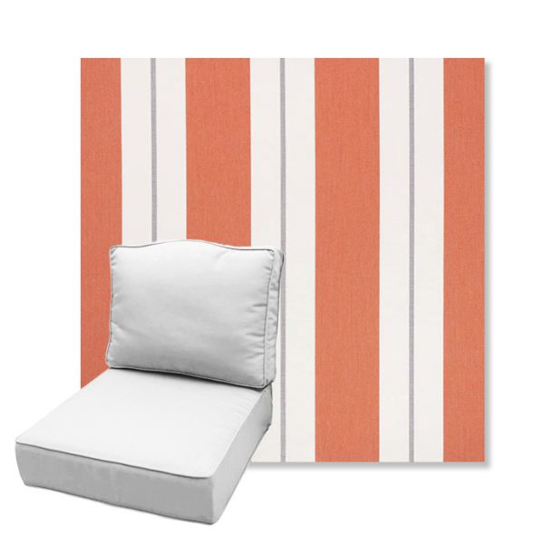Picture of Relate Persimmon | Estate Back Deep Seating Outdoor Cushions - Sunbrella© Fabric
