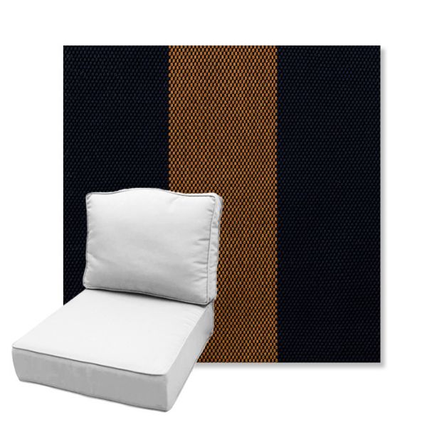 Picture of Rothko Bourbon Blue | Estate Back Deep Seating Outdoor Cushions - Sunbrella© Fabric