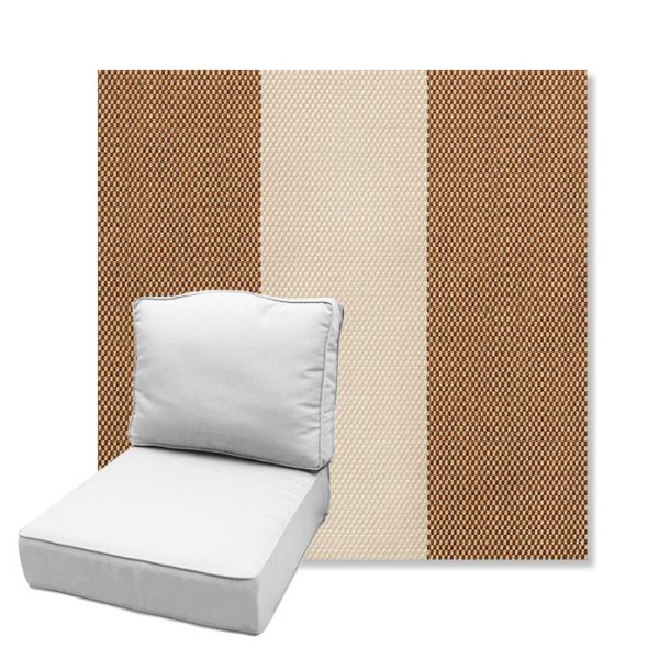 Picture of Rothko Latte | Estate Back Deep Seating Outdoor Cushions - Sunbrella© Fabric