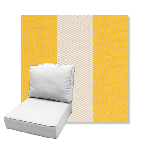 Picture of Rothko Lemonade | Estate Back Deep Seating Outdoor Cushions - Sunbrella© Fabric