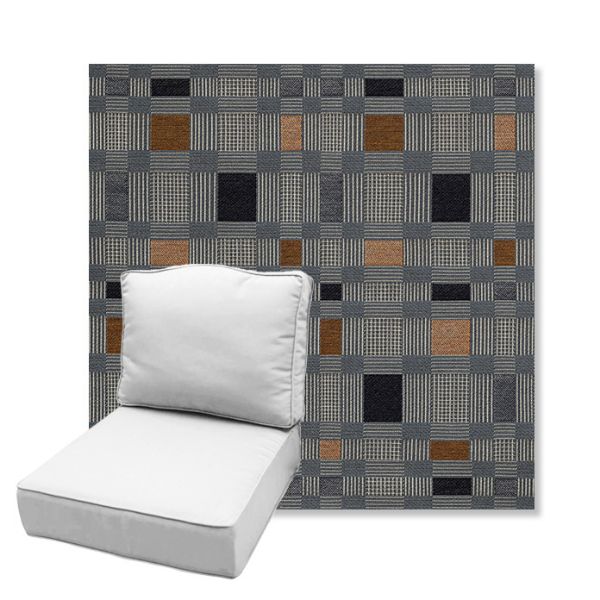 Picture of Rubix Vintage Denim | Estate Back Deep Seating Outdoor Cushions - Sunbrella© Fabric