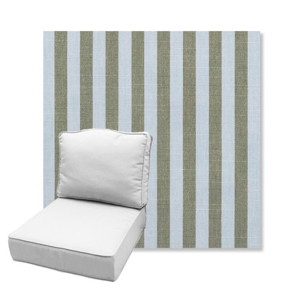 Picture of Sail Away Aloe | Estate Back Deep Seating Outdoor Cushions - Sunbrella© Fabric